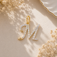 18KT Gold Diamond Initial "M" Pendant For Women