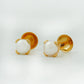 Moti Pearl  18kt Yellow Gold Stud Earrings