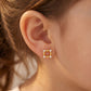 Twinkling Square 18kt Yellow Gold Diamond Earrings