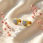 Teddy Kids Bear Enamel 18kt Yellow Gold Earrings