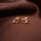 Golu Swirl 18kt Yellow Gold Diamond Earrings