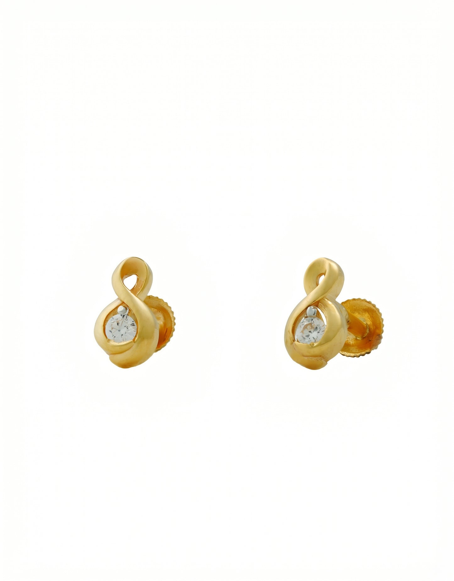 Sursur Music Note Diamond 18kt Yellow Gold Earrings