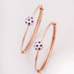 Goal! Kids Football Enamel 18kt Gold Pair Bangle