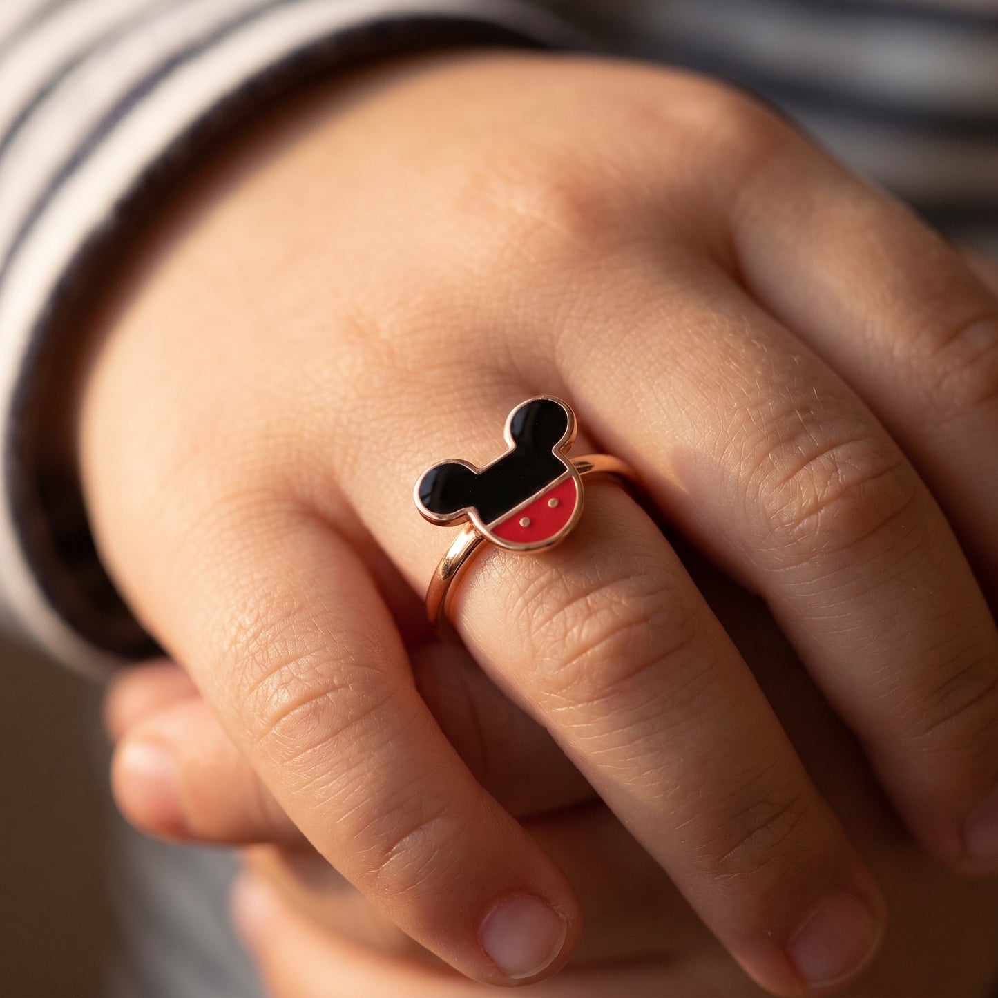Mickey Kids Enamel 18kt Rose Gold Ring