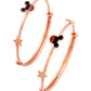 Chutti Kids Mickey & Star 18kt Rose Gold Bangle Pair