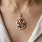 Navaratna 18kt Gold Traditional Diamond Pendant for Women