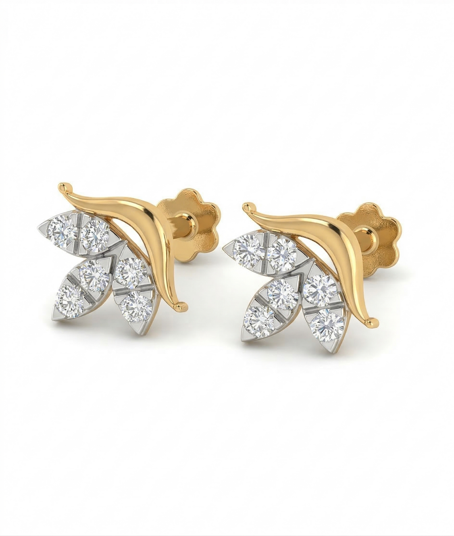 Trielle Bloom 18kt Diamond Stud Earrings for Women