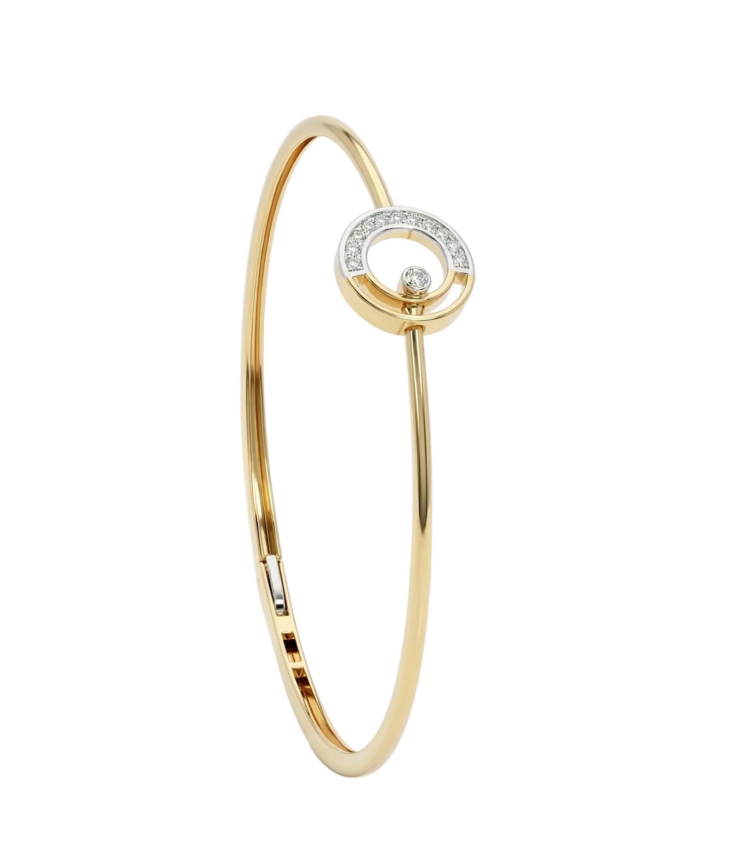 Minimal Diamond Bangle in 18kt Yellow Gold For Women  
