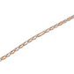 Two-Tone Textured Link Bracelet in 18kt Rose & White Gold