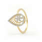Floral Teardrop 18kt Diamond Ring for Women