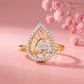 Floral Teardrop 18kt Diamond Ring for Women