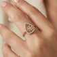 Floral Teardrop 18kt Diamond Ring for Women