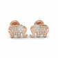 Golden Trunk 18kt Diamond Earrings for Kids