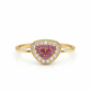 Berry Blush Ombre Heart 18kt Women’s Diamond Ring