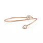 Leaf Tip Daily Wear 18kt Gold Diamond Bangle For Women