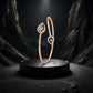 Leaf Tip Daily Wear 18kt Gold Diamond Bangle For Women