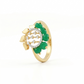 Emerald Bloom 18kt Diamond Ring for Festive Wear