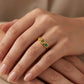 Geo Trio Shape Gemstone Women’s 18kt Gold Ring