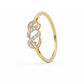 Infinity Wave 18kt Diamond Ring for Office Wear