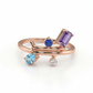 Azure Mixed Fancy Gemstones 18kt Gold Ring