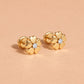 Pyaari 18kt Gold Heart Flower Diamond Earrings