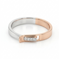 Valerio Dual Tone Bar 18kt Diamond Ring For Men
