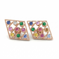 Prismora 18kt Gold Colourstones Stud Earring for Women
