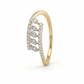 Diamond Ladder Leaf 18kt Diamond Ring for Office Wear