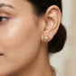 Khilkhil Diamond Cluster 18kt Yellow Gold Earrings