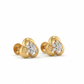 Khilkhil Diamond Cluster 18kt Yellow Gold Earrings