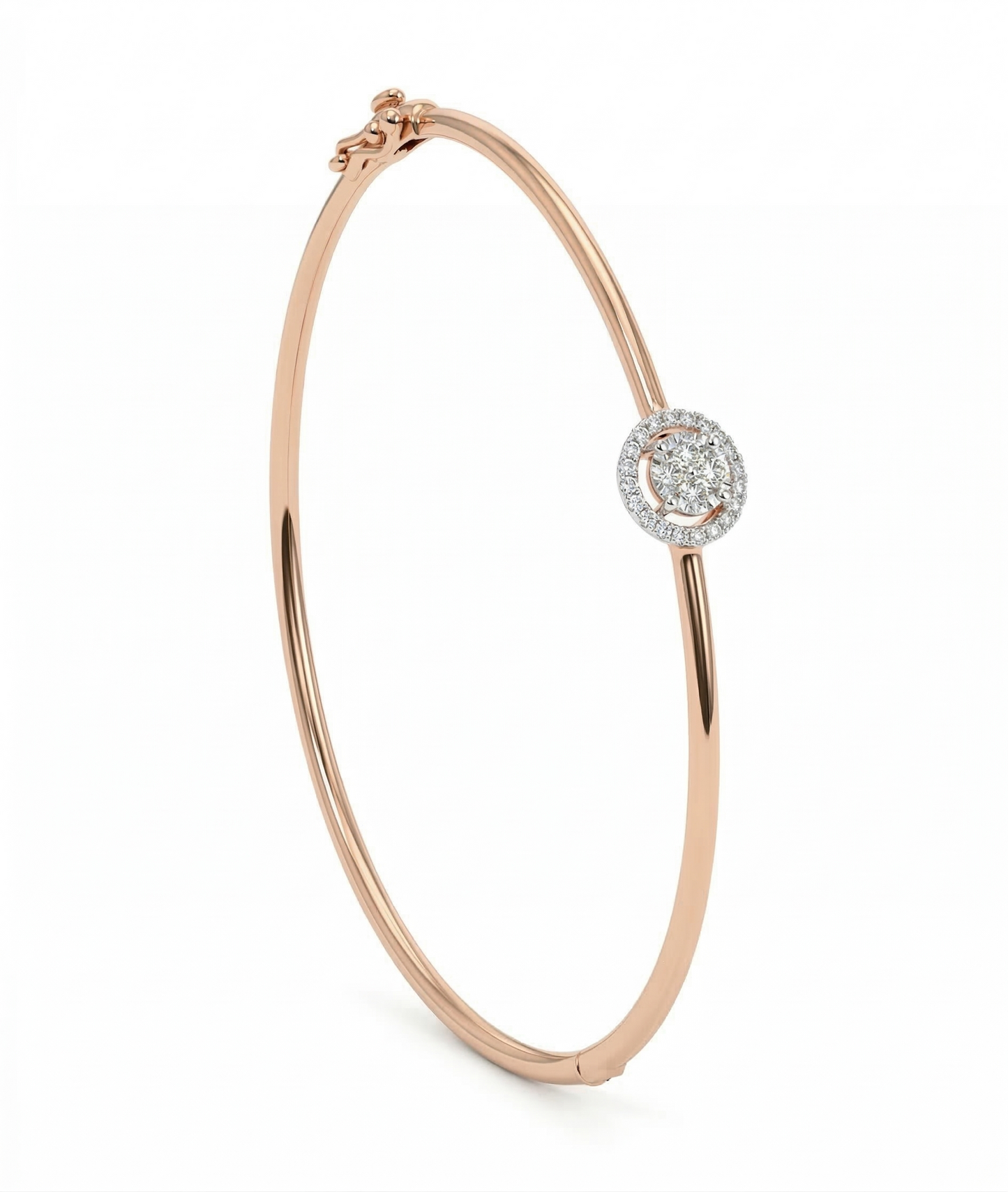 Cluster Halo Everyday Diamond Bracelet  in 18kt Rose Gold