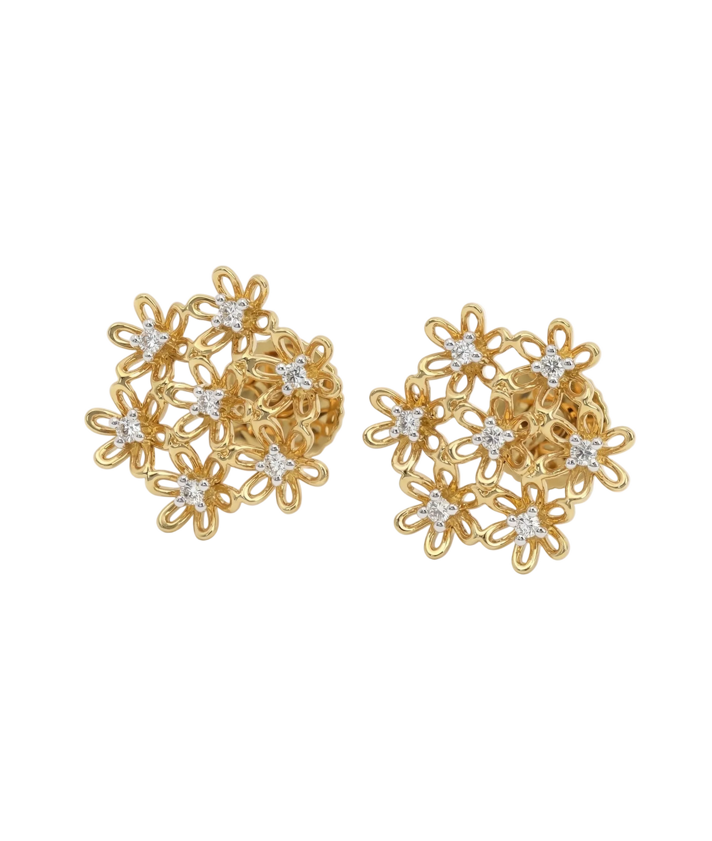 Bloomyne 18kt Diamond Stud Earrings for Women