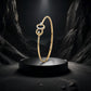 Interlocked Minimal Diamond Bangle in 18kt Yellow Gold