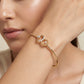 Interlocked Minimal Diamond Bangle in 18kt Yellow Gold