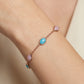 Colourful 18kt Gold Daily Wear Chain Bracelet For Women