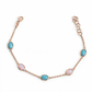 Colourful 18kt Gold Daily Wear Chain Bracelet For Women