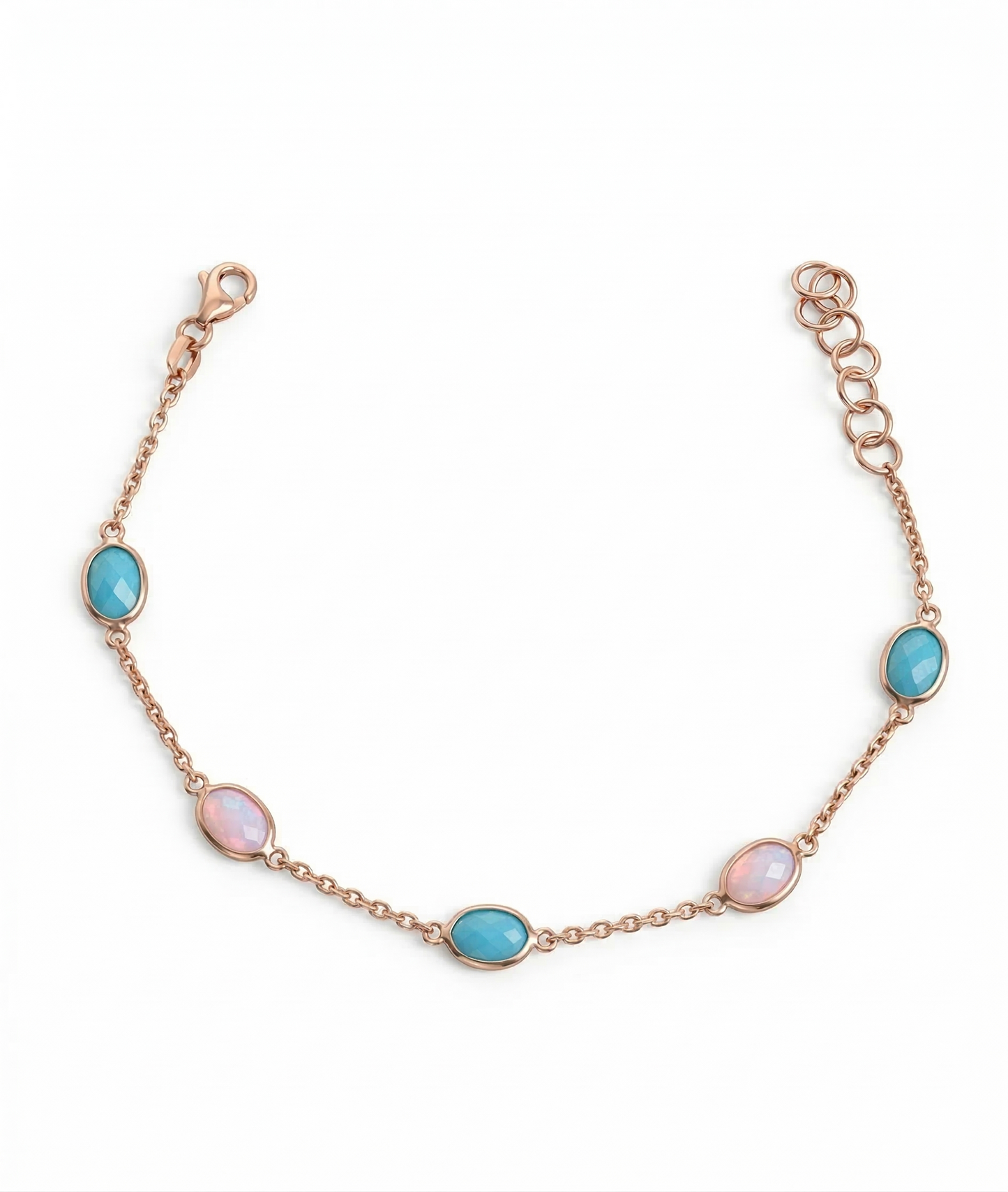 Colourful 18kt Gold Daily Wear Chain Bracelet For Women