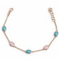 Colourful 18kt Gold Daily Wear Chain Bracelet For Women