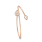 Leaf Tip Daily Wear 18kt Gold Diamond Bangle For Women
