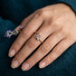 18KT Rose Gold Stacked Diamond Ring For Women