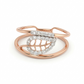 Dual Band Rose Gold Plated 18kt Diamond Ring