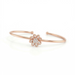 Blooming Floral Diamond 18 KT Open Kada for Women