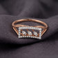 Leaf Frame Rose Gold 18kt Diamond Ring for Women
