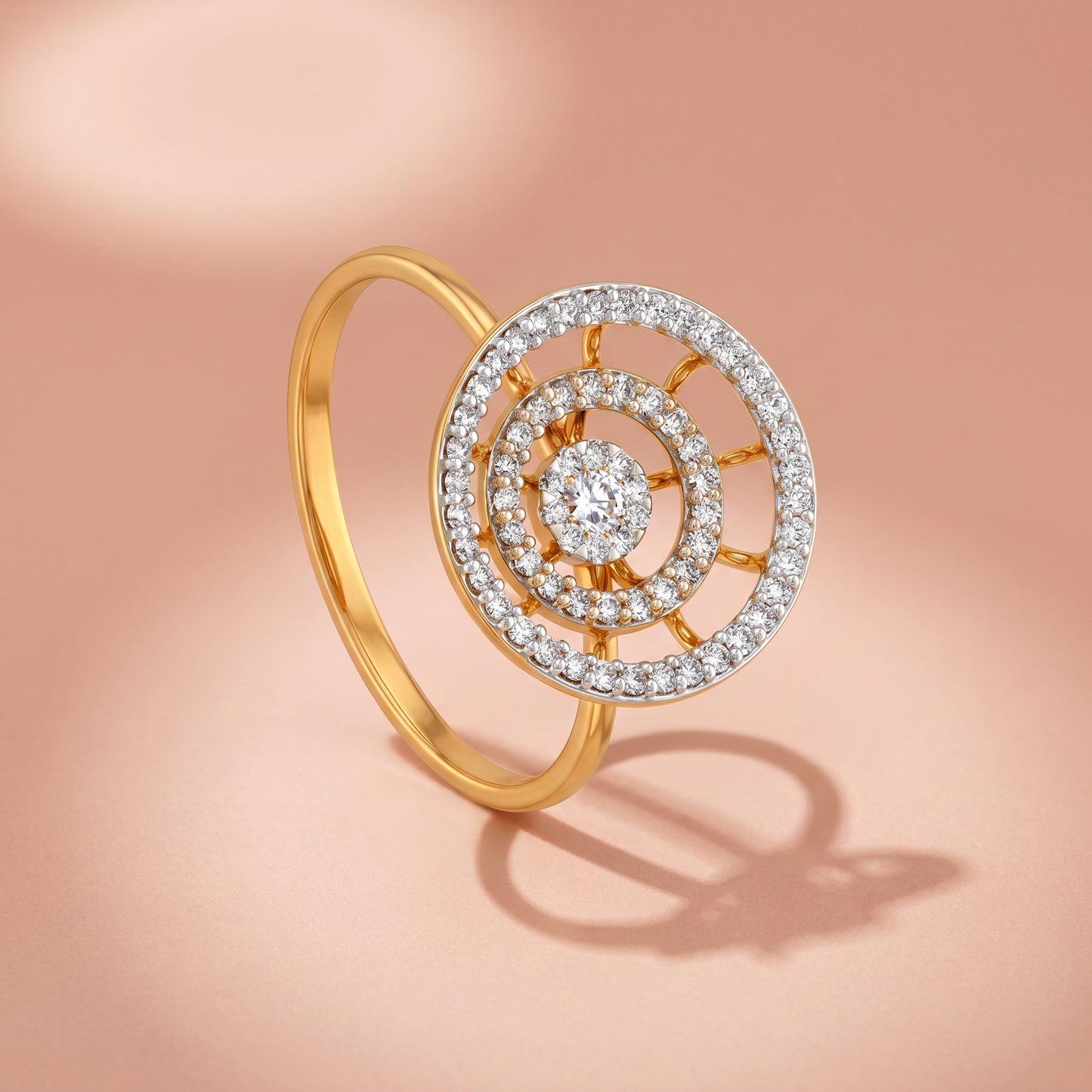 Sunburst 18 KT Diamond Ring for Women
