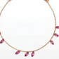 Pink Gemstone Charm Bracelet in 18kt Rose Gold