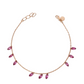 Pink Gemstone Charm Bracelet in 18kt Rose Gold