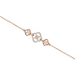 Floral Bloom 18KT Diamond Gold Bracelet For Women