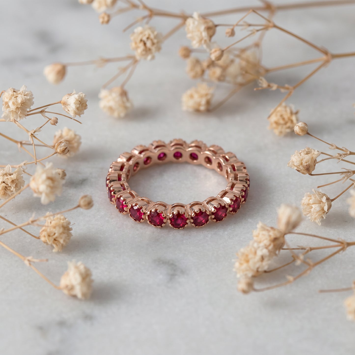 Ruby Glow 18kt Gold Wedding Wear Ring for Women