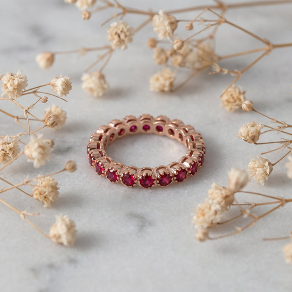 Ruby Glow 18kt Gold Wedding Wear Ring for Women