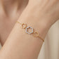 Triple Flower Diamond Chain Bracelet in 18kt Gold